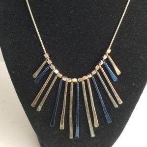 Art Deco Fringe Metal Necklace